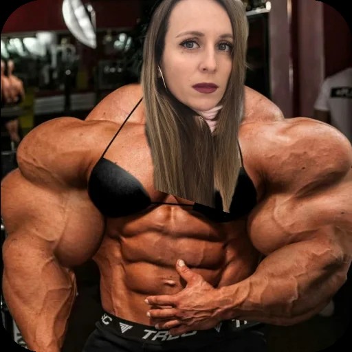 Create meme: bodybuilding girl, The most pumped-up woman in the world, the most pumped up girl