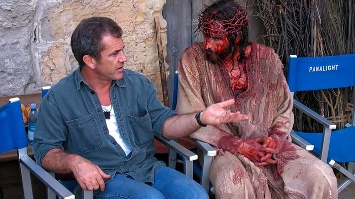 Create meme: Mel Gibson and Jesus, the passion of the Christ 2004, the passion of the Christ 