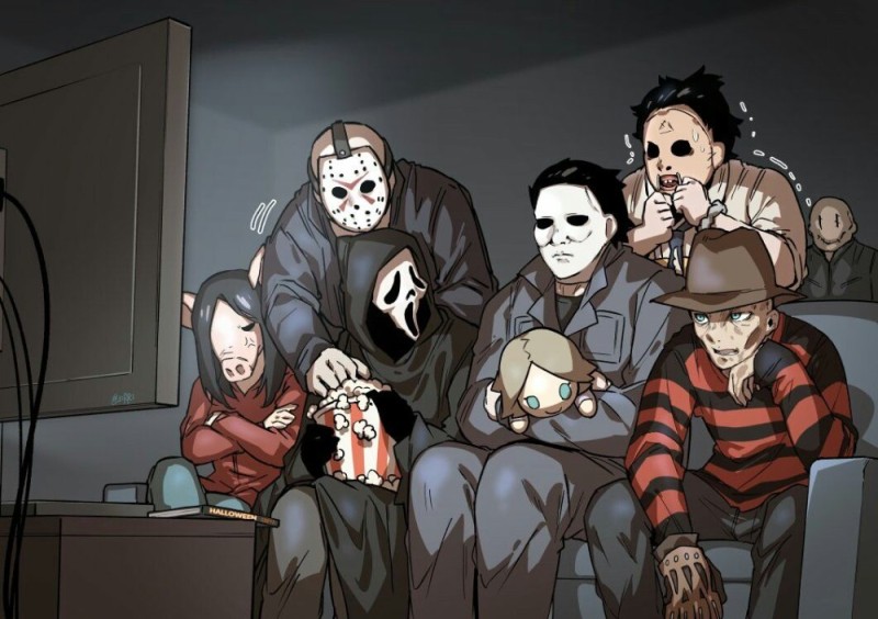 Create meme: dbd maniacs, by daylight, horror movie characters