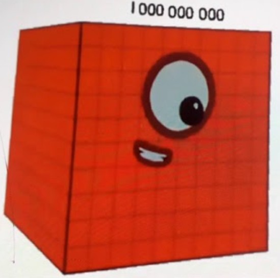 Create meme: namber blocks, numberblocks 1, numberblocks 1000 000000