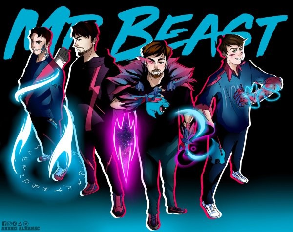 Создать мем: beast, фан арт, mr beast