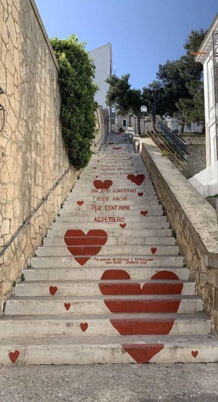 Create meme: The ladder of love in Italy vieste, the pictures on the wall, The ladder of love