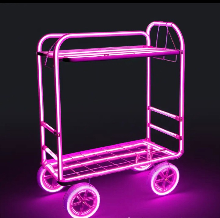 Create meme: 2-tier serving trolley on wheels, tms-600 manual platform trolley, neon trolley