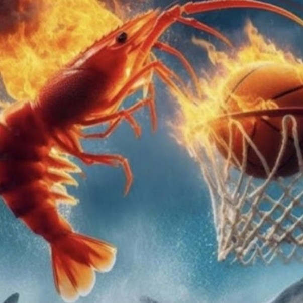 Create meme: shrimp art, the shrimp is funny, this basketball