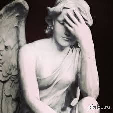 Create meme: angel facepalm statue, so looks like my angel, I think my guardian angel