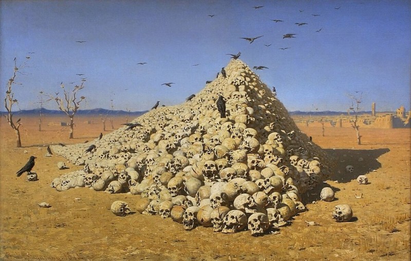 Create meme: The apotheosis of the war Vereshchagin, vasily vasilyevich vereshchagin the apotheosis of war, The apotheosis of war is a painting by Vereshchagin