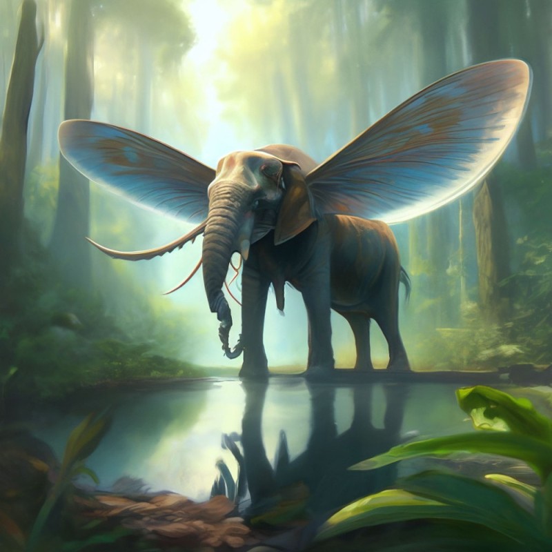 Create meme: the elephant fly, figure , with an elephant