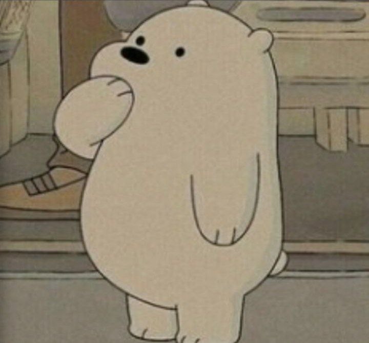 Create meme: aesthetic cartoons, the polar bear from the cartoon, we bare bear