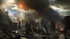Создать мем: футурология, люди икс: апокалипсис, разрушенный город