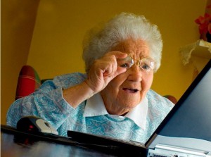 Create meme: meme grandma, keyboard, grandma