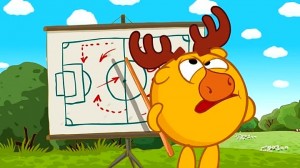 Create meme: Smeshariki moose, Smeshariki kopatych football, moose pictures