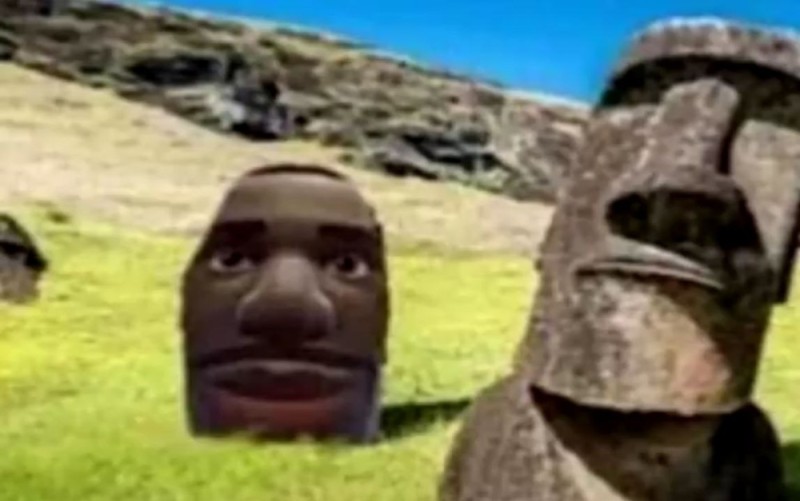 Create meme: sculpture of stone, memes memes, moai and stonehenge