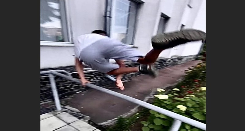 Create meme: parkour, parkour flip, parkourist