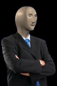 Create meme: mannequin head, stonks meme, meme with a dummy