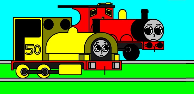 Create meme: thomas 2d steam locomotive, locomotive Thomas, Thomas the tank engine