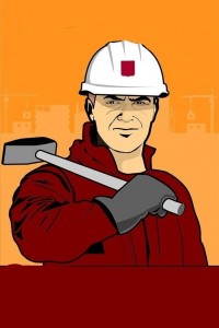 Create meme: construction worker, engineer, Builder