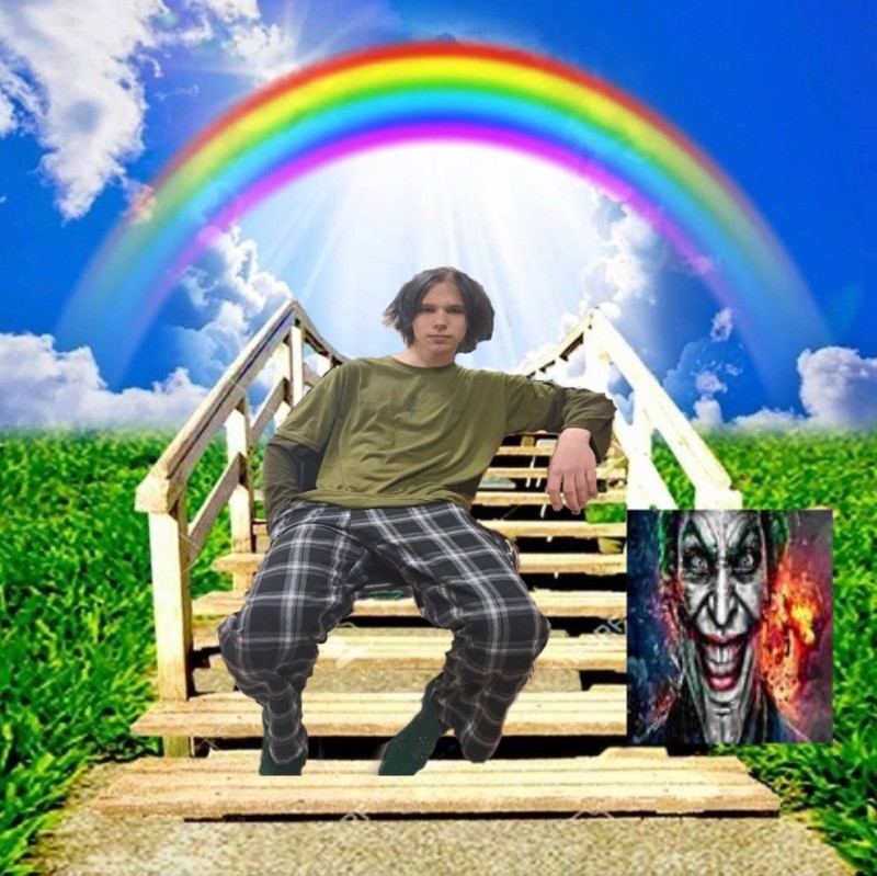 Create meme: sematary rainbow bridge, people , audio recording