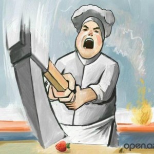 Create meme: angry chef, And now, Sam get fiyah angry chef