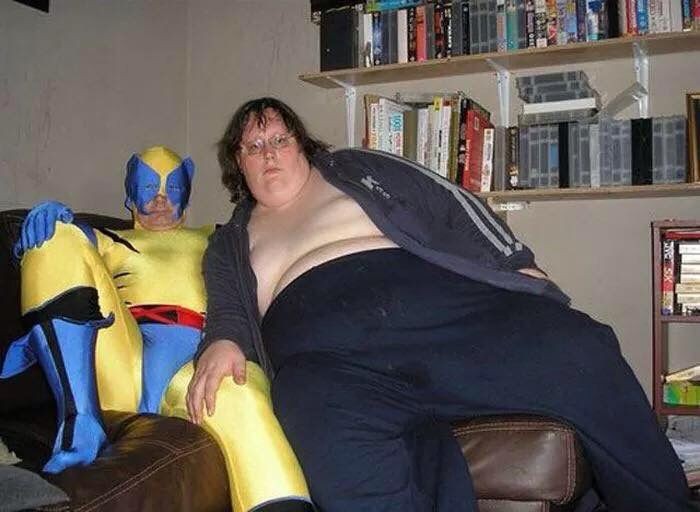 Create meme: Batman is a fat guy, fat batman, bad cosplay