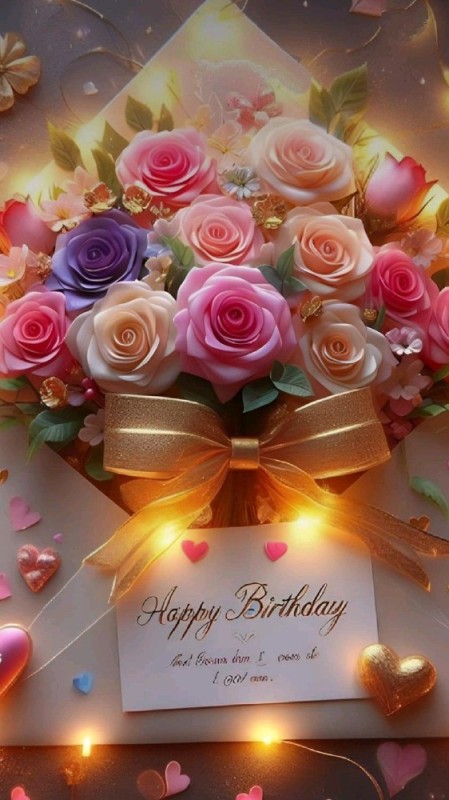 Создать мем: happy birthday wish, праздничная открытка, birthday wish happy birthday