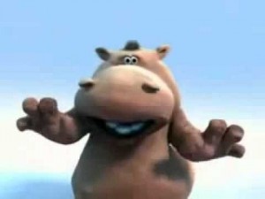 Create meme: hippo, cartoon about a singing Hippo, Hippo sings