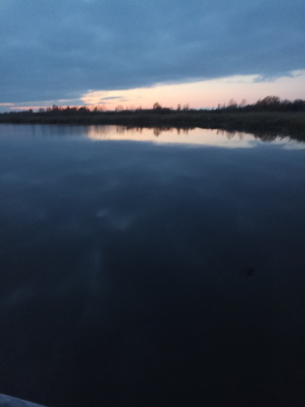 Create meme: pond, darkness, mist over the lake