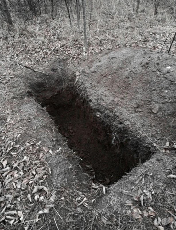 Create meme: The creepy forest grave pit, dead souls, dark photos