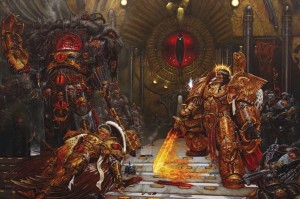 Create meme: the Horus Warhammer 40,000, The Emperor of mankind, the Emperor of warhammer