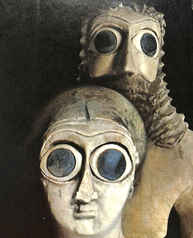 Create meme: Sumerians eyes, the Sumerians, ancient artifacts