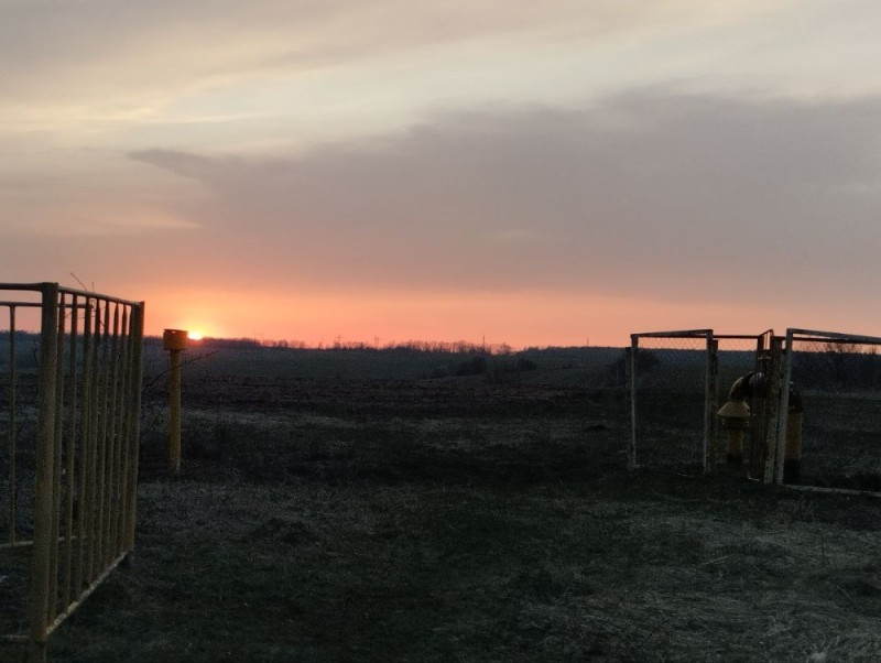 Create meme: farm, Ranch at sunset, darkness