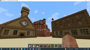 Create meme: minecraft, buildings minecraft