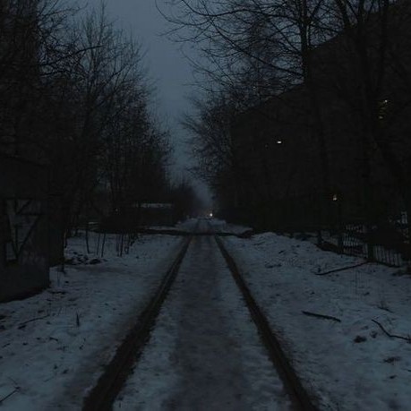 Create meme: winter rails, Snow night, dark photos