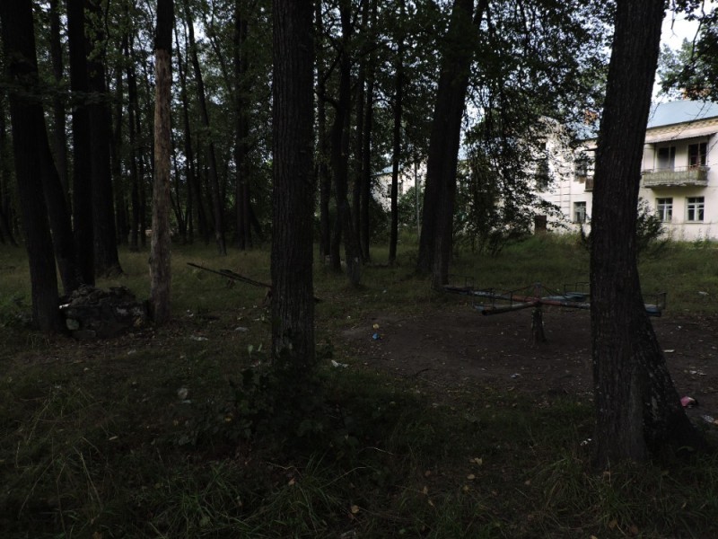 Create meme: abandoned children's camp, "abandoned pioneer camp chemist" , Voskresensk., abandoned pioneer camps