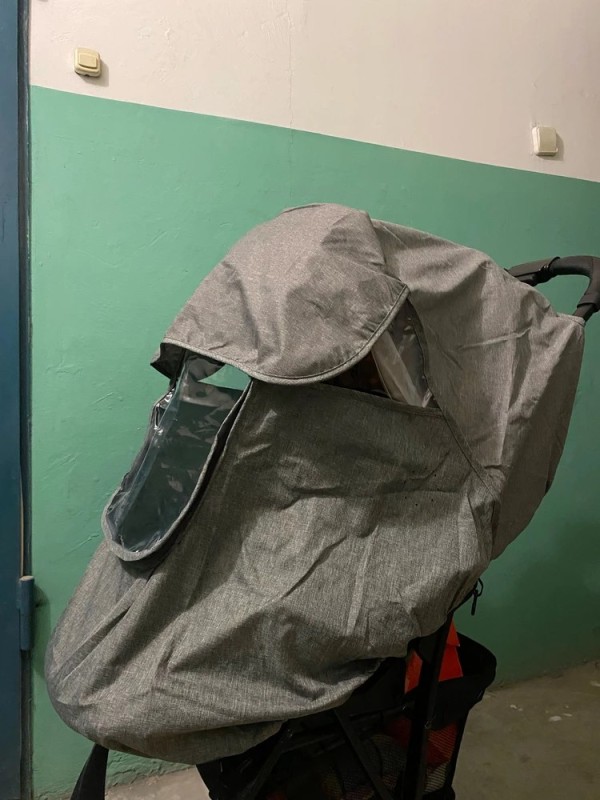 Create meme: baby stroller raincoat, stroller, stroller sled