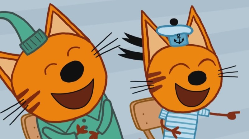 Создать мем: три кота коржик карамелька и компот, мультик три кота карамелька коржик, три кота - сезон 1 - серия