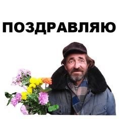 Create meme: congratulate, homeless with flowers, homeless congratulates