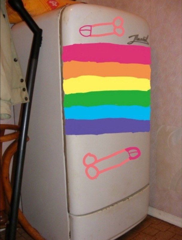 Create meme: the refrigerator is old, soviet refrigerator, USSR refrigerator