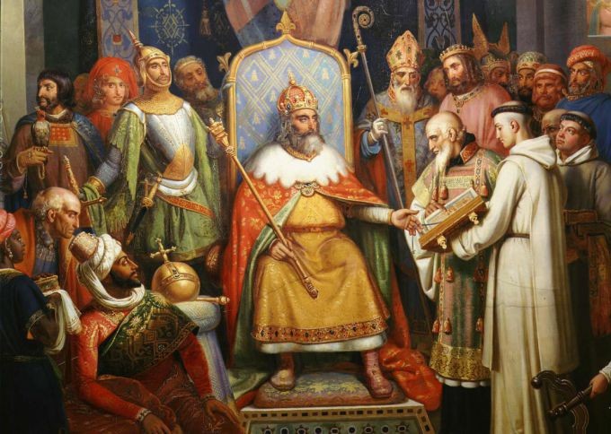 Create meme: Charlemagne is the king of the Franks, Charlemagne, The Carolingian Empire of Charlemagne