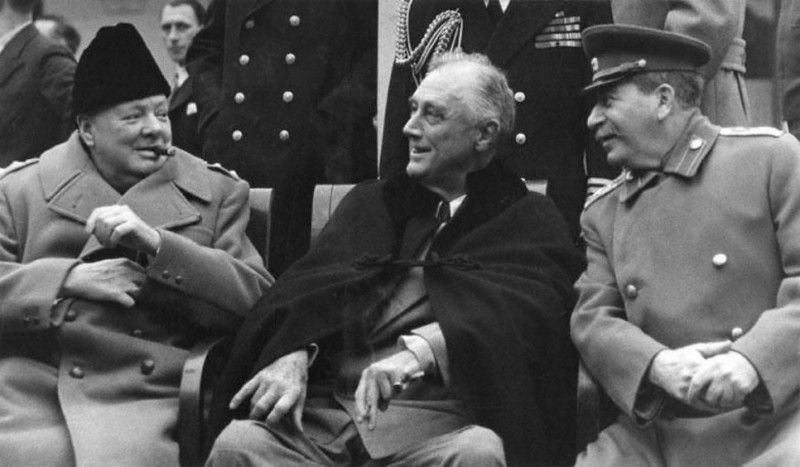 Create meme: Roosevelt Churchill Stalin, Prime Minister Winston Churchill, Winston Churchill Yalta Conference