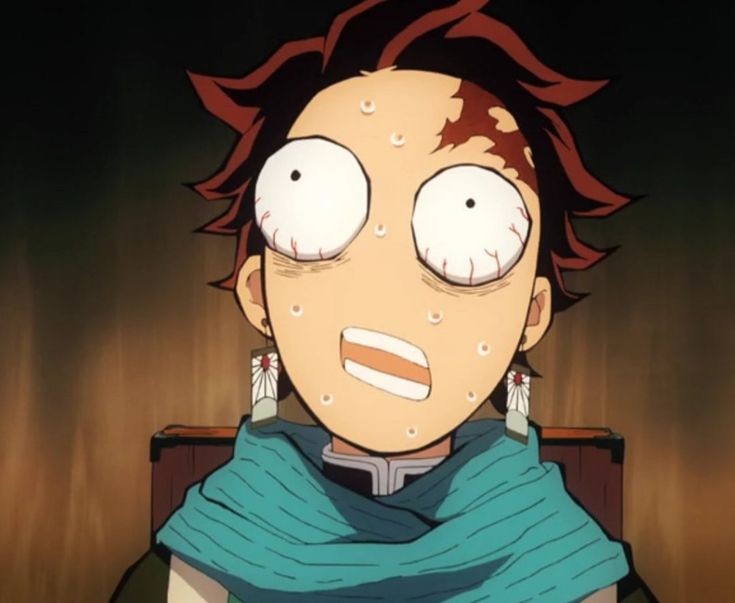 Create meme: tanjiro kamado, Tanjiro is funny, tanjiro disgusted face