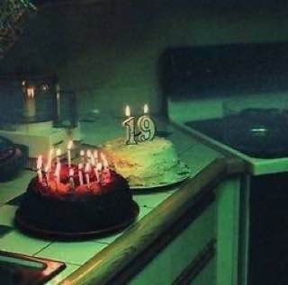 Create meme: darkness, conceptual photography, cake with candles