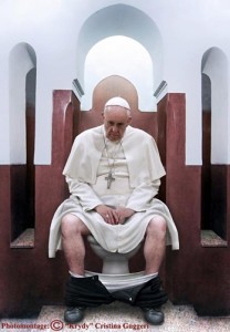 Create meme: papa, pope francis, the toilet
