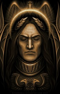 Create meme: primary portrait, the Emperor of mankind art, the Emperor of mankind, Warhammer 40,000