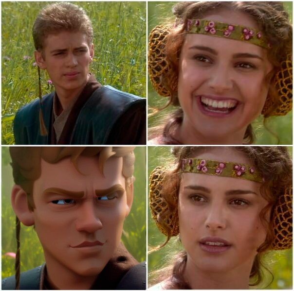 Create meme: Anakin Skywalker and Padme Meme, star wars meme anakin and padme, Anakin and Padme on a picnic