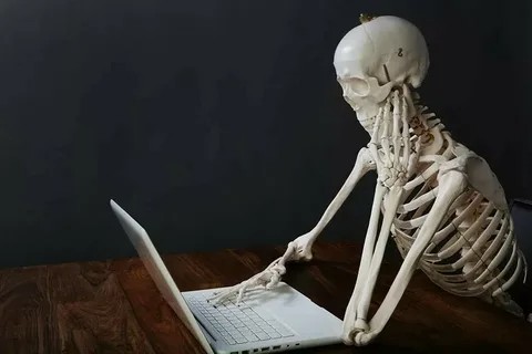 Create meme: skeleton in waiting, waiting skeleton, meme skeleton 