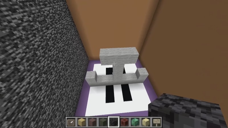 Create meme: a high-tech bed in minecraft, minecraft ideas, build battle minecraft