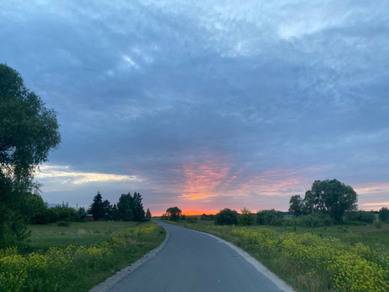 Create meme: the road at sunset, road , the dawn road