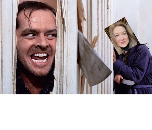 Create meme: the shining Nicholson, lights meme axe, Jack Nicholson shining meme