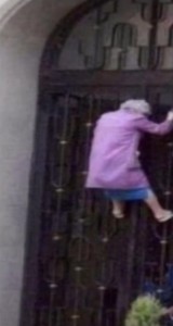 Create meme: grandmother on the balcony, people