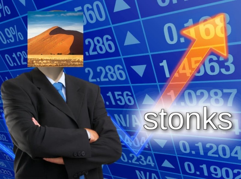 Create meme: text , ultra mega stonks, marketer meme stonks